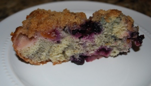 Blueberry and Peach Coffee Cake